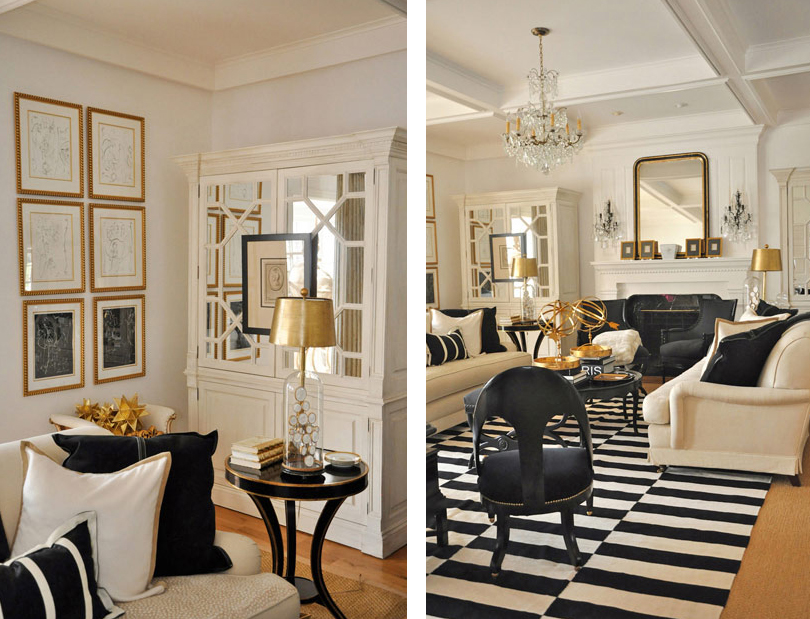 Featured Home Black White and Gold Themed Dcor 810x619
