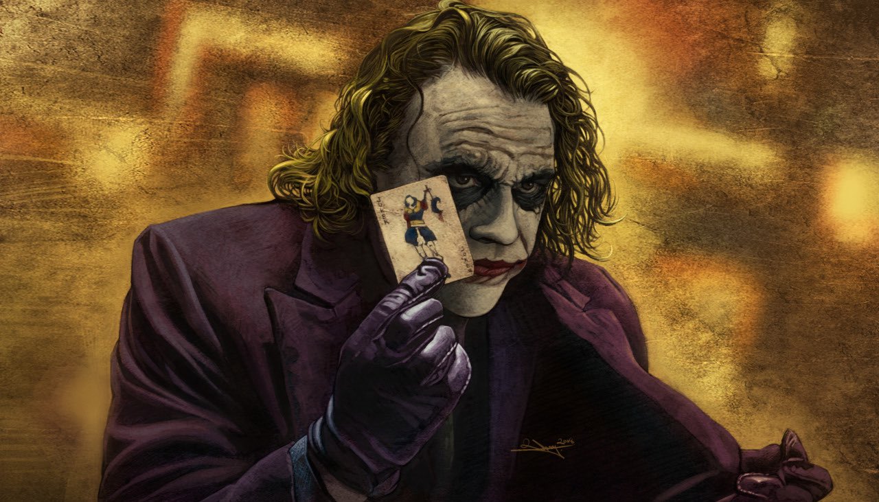 Batman Notes On X Heath Ledger As The Joker Dark Knight Art