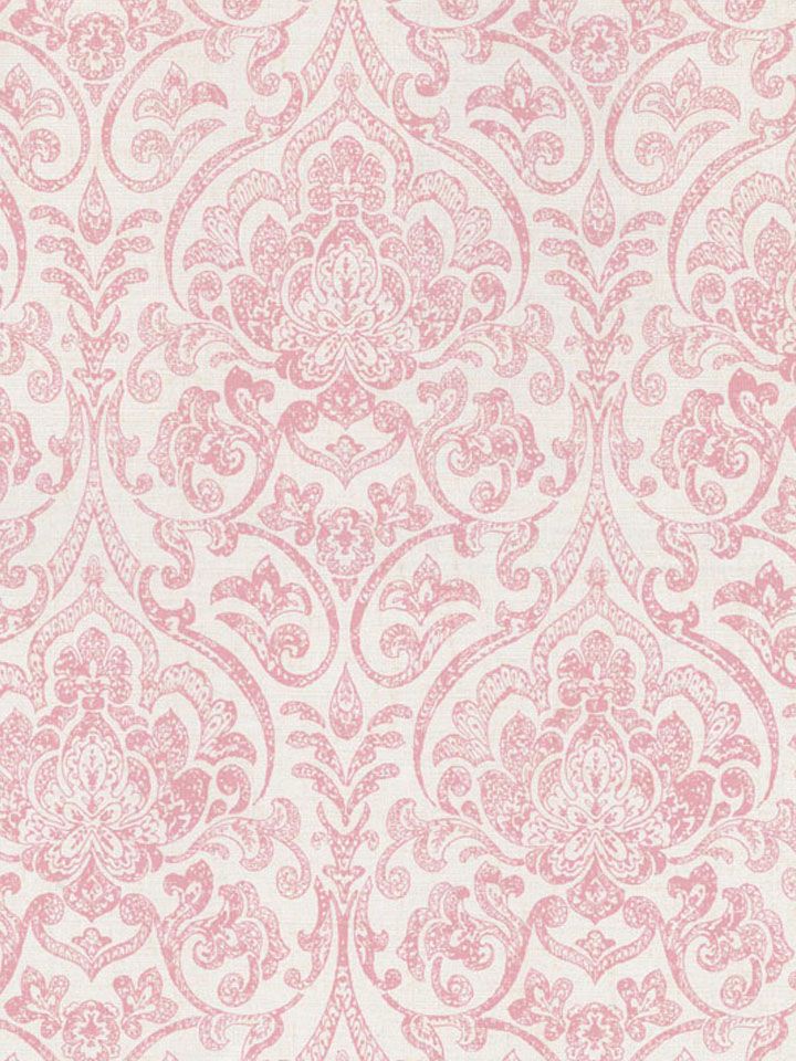 Wallpaper Fabrics Pink Boho Damasks