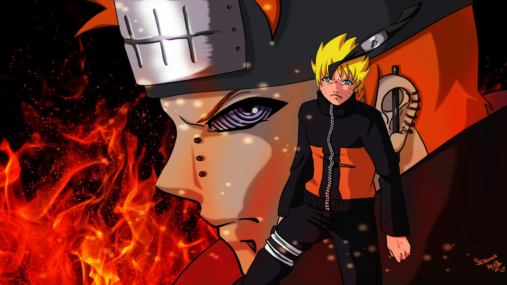 Naruto vs Pain by Seriina06
