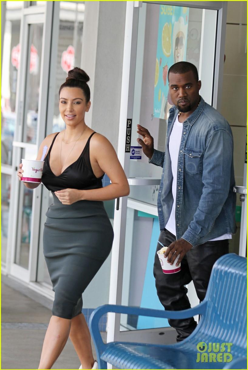 Kim Kardashian Kanye West Fro Yo Fun Photo