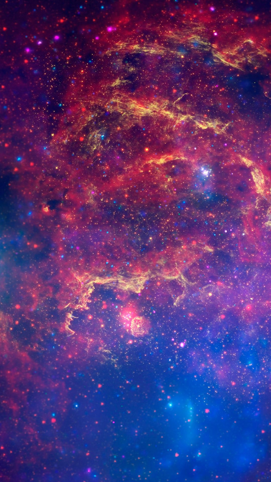 Fantasy Shiny Nebula Outer Space iPhone Plus Wallpaper