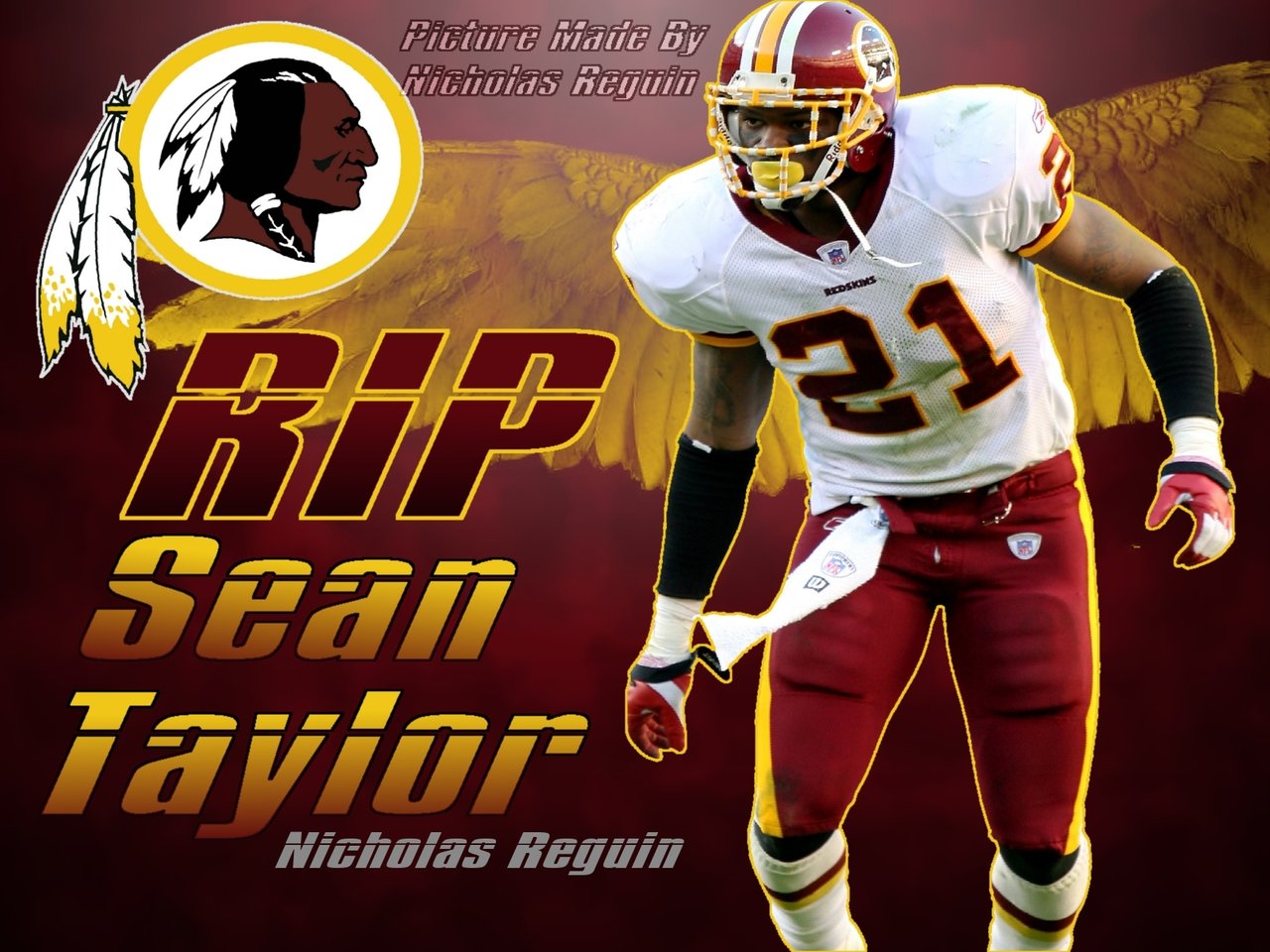 Rip Sean Taylor Washington Redskins Background By Fbgnep