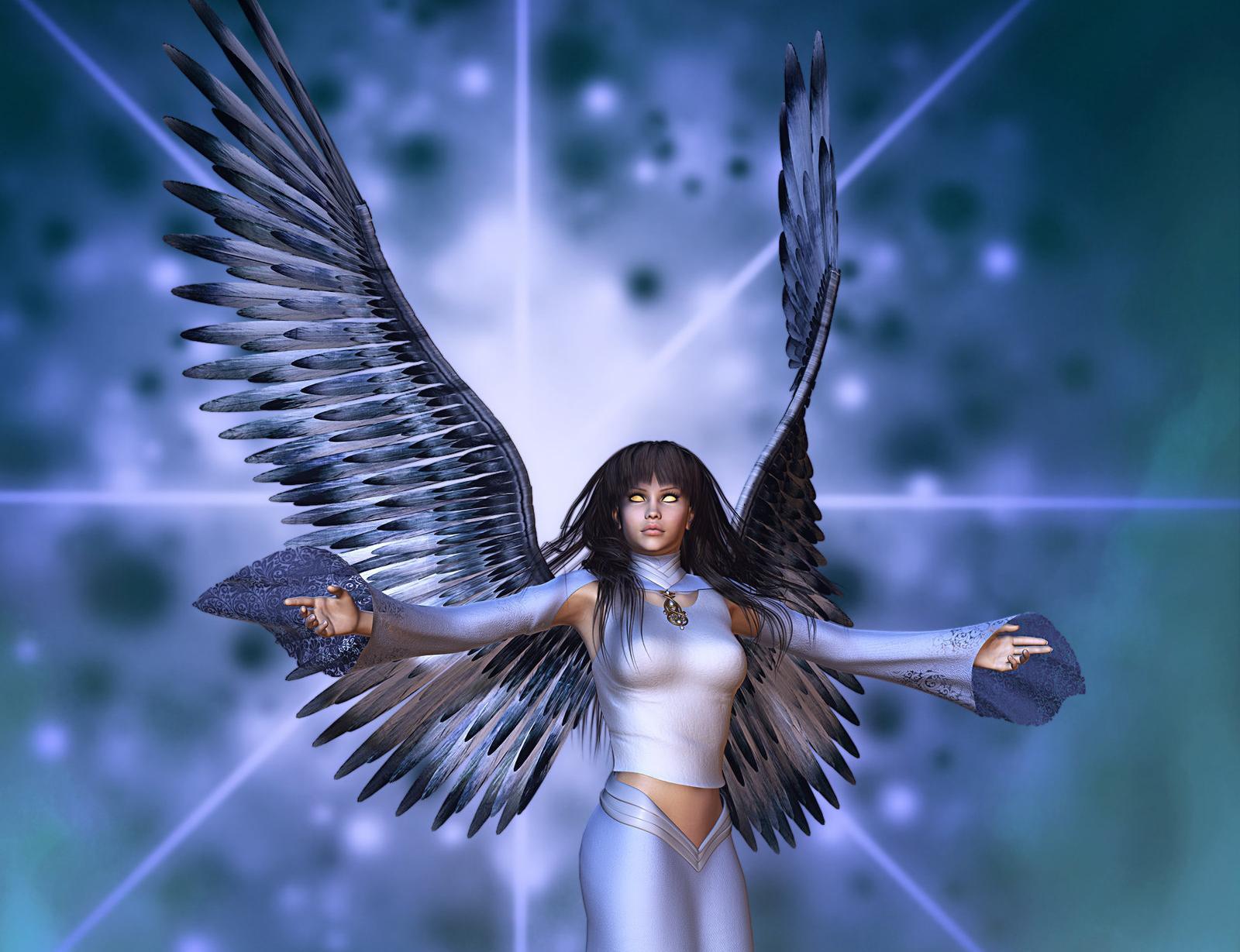 Angels 3d Graphics Fantasy Girls Gothic Angel Dark Demon Demons