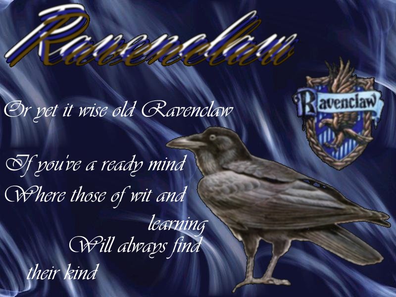 Ravenclaw w crest and raven by Siriuslyfun19212 800x600