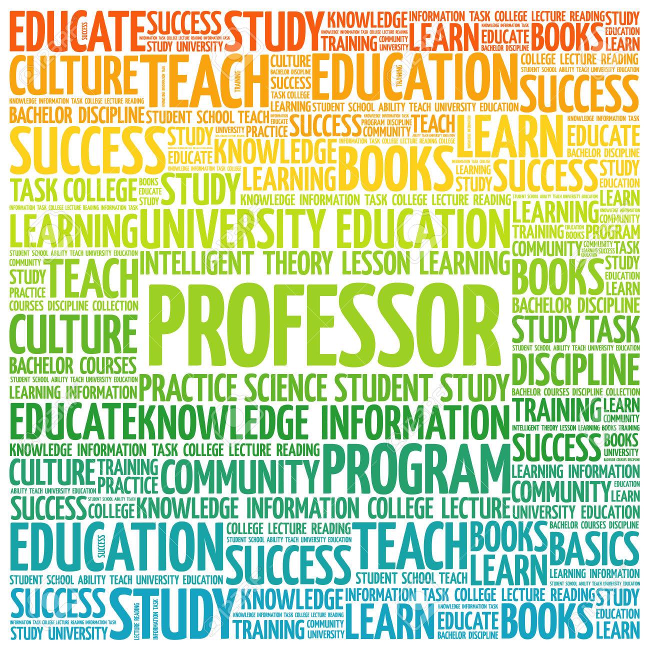 Professor Word Cloud Education Concept Background Royalty Free