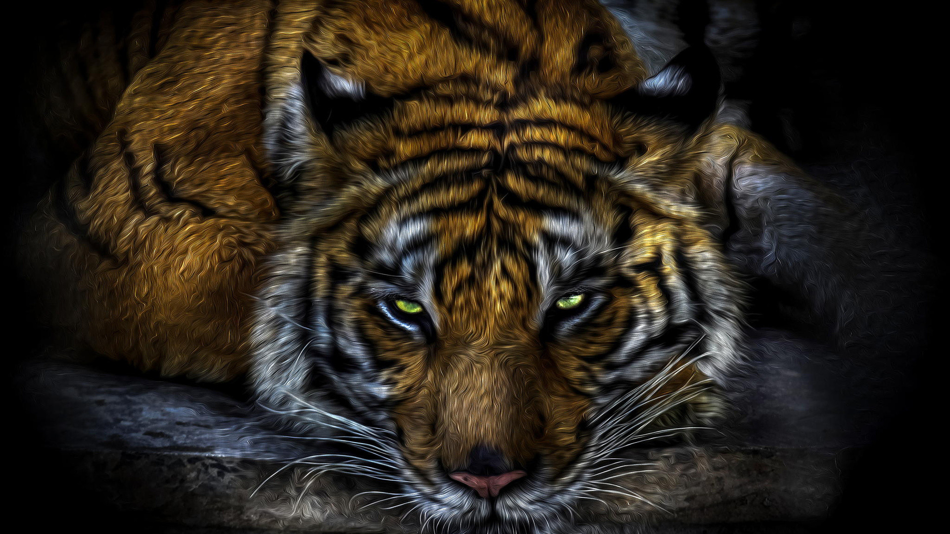 Close-up of a Majestic Tiger's Face