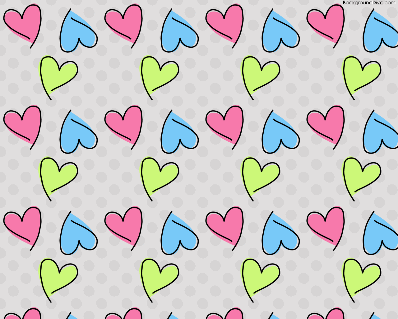 Wallpaper For Putermore Girly Hearts Desktop Background