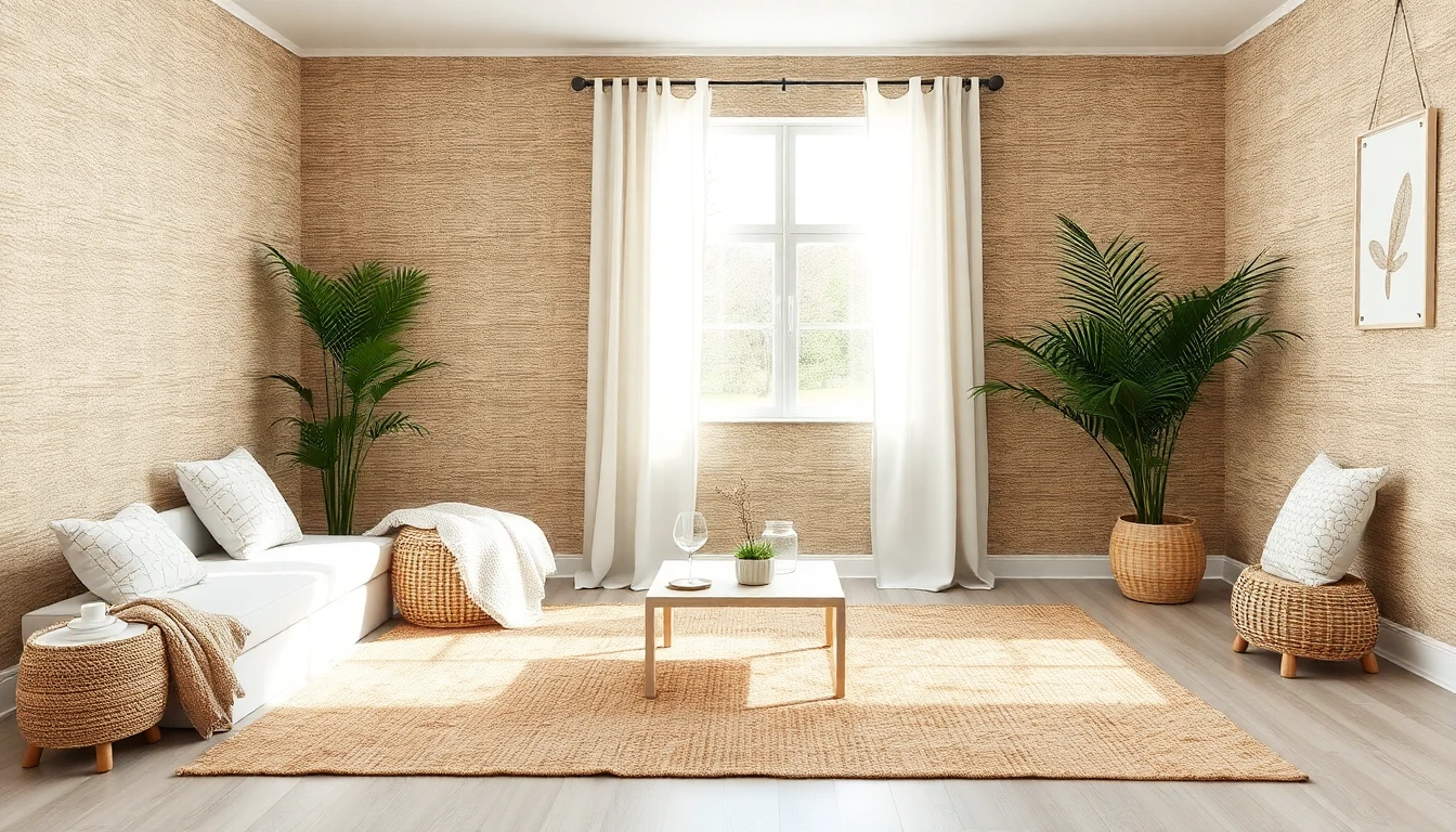 Faux Seagrass Wallpaper
