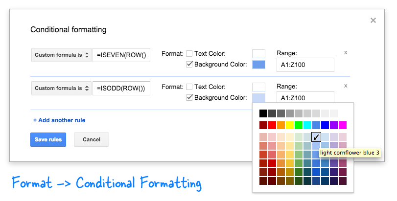How To Color Alternate Rows In Google Sheets