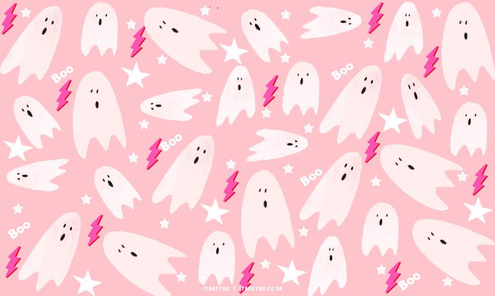 Preppy Halloween Wallpaper Ideas Light Pink Background For