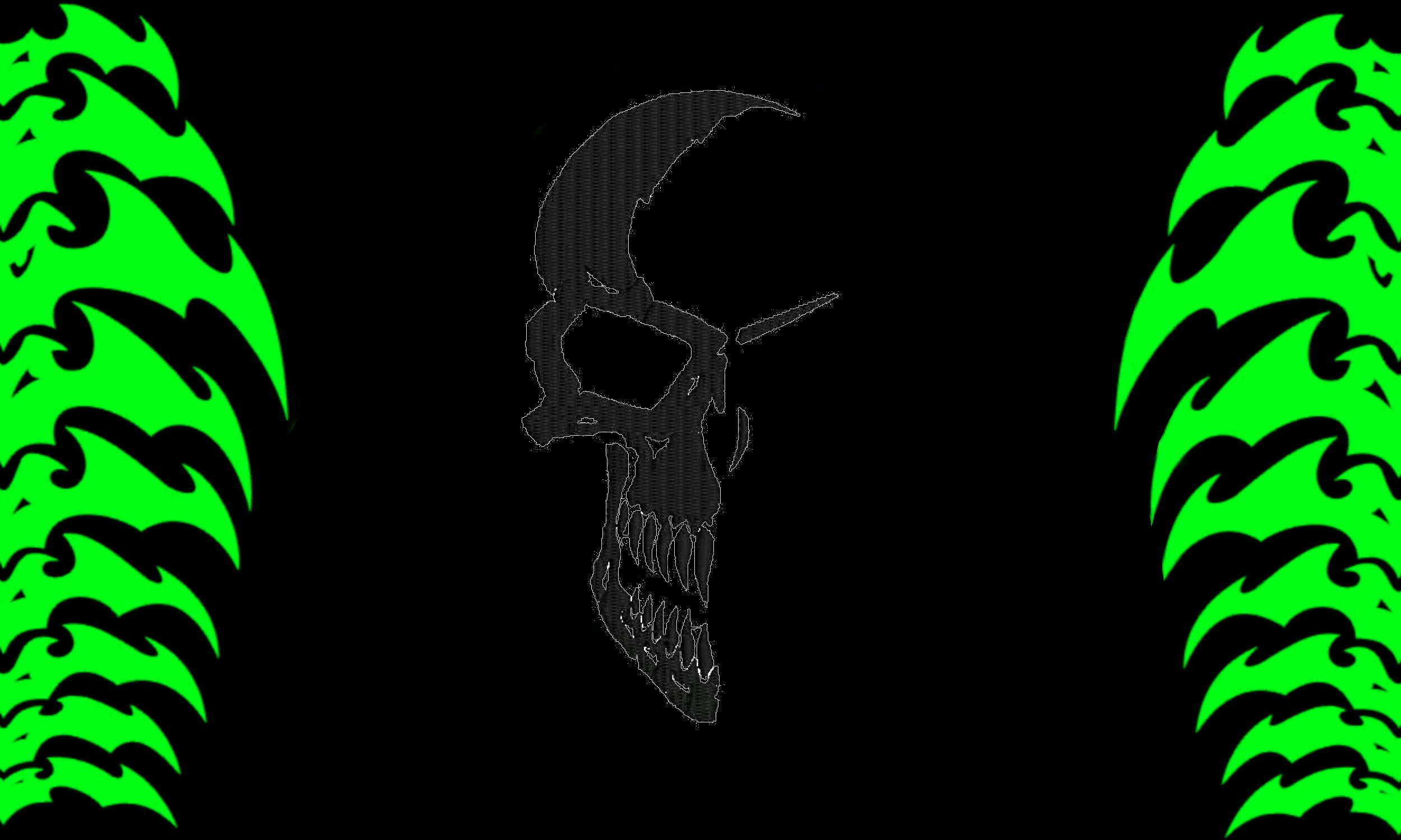 Green Skull By Deadcat091