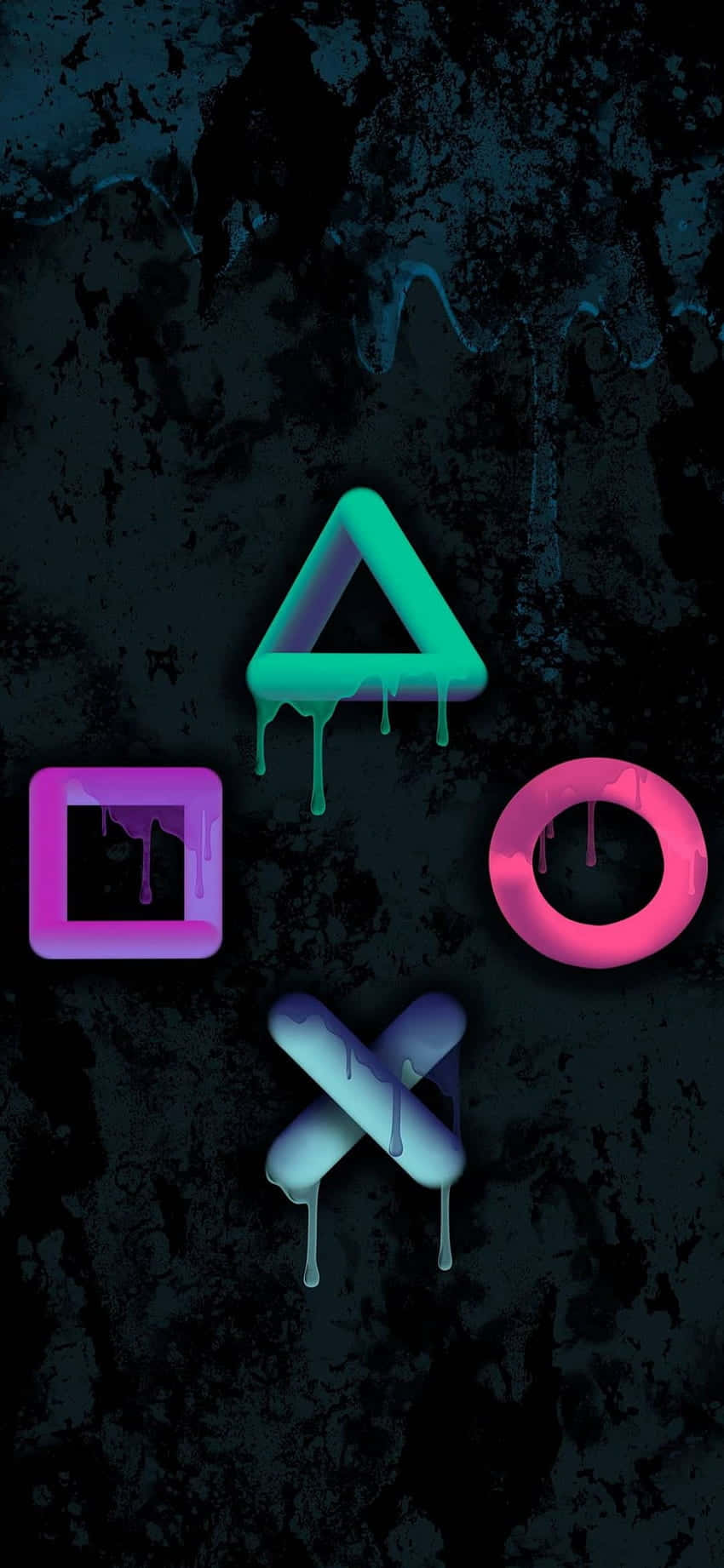 A Colorful Playstation Logo On Black Background Wallpaper