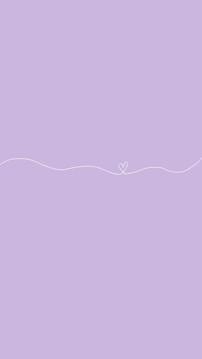 Purple Wallpaper Heart Simple Instagram iPhone Lavender
