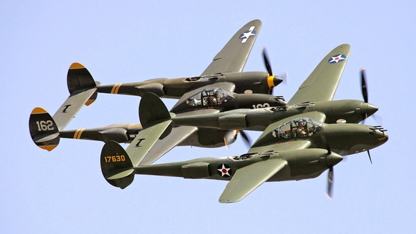 P38 Lightning Fighters Aircraft Wallpaper Desktop