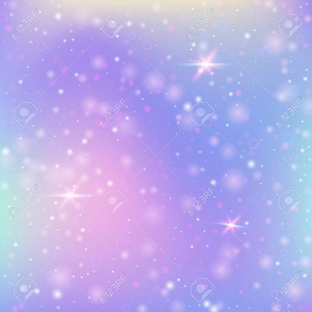 Fairy Background With Rainbow Mesh Cute Universe Banner In