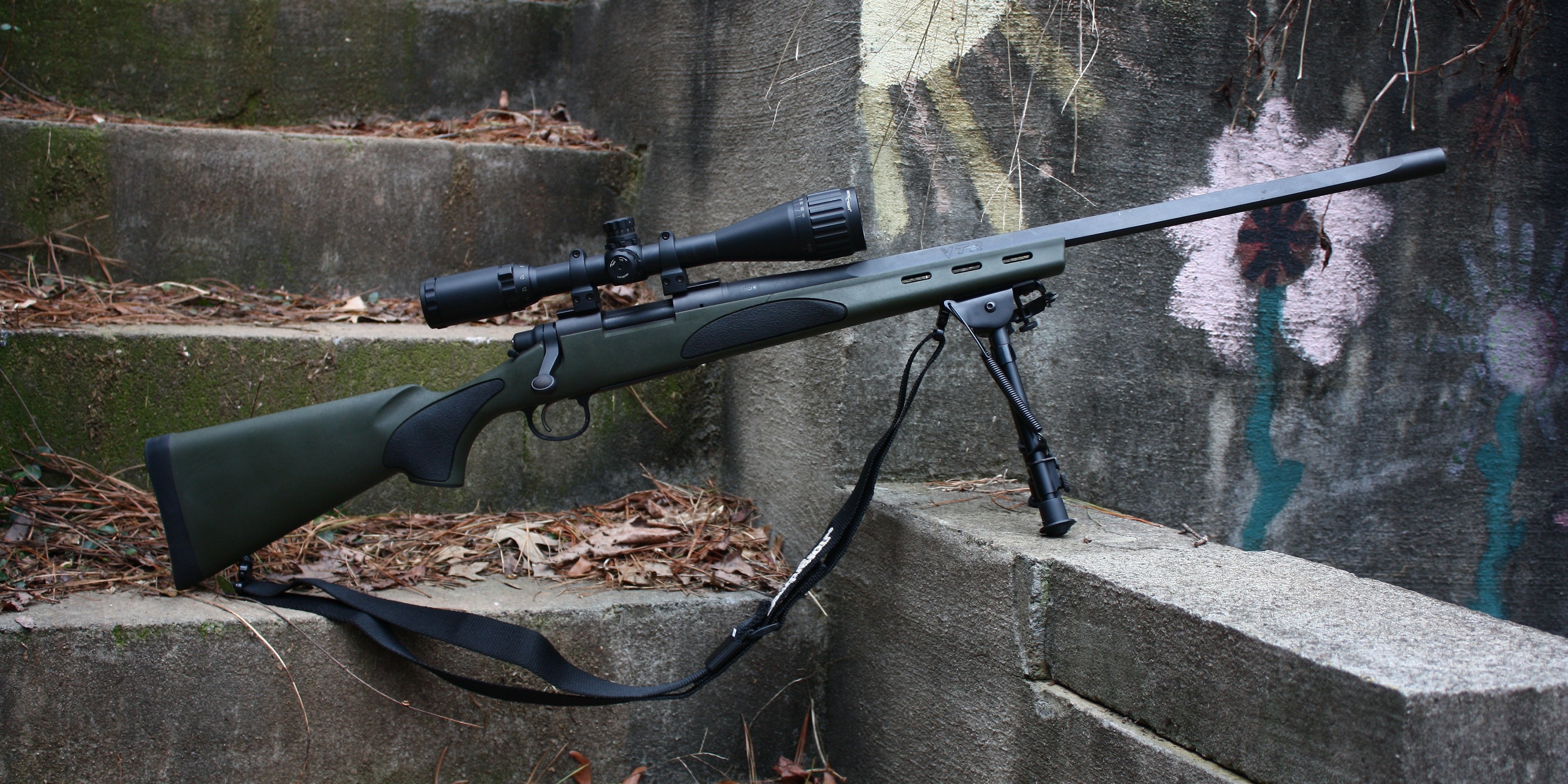 sniper rifle remington 700 vtr military police swat weapon gun 3834x1917
