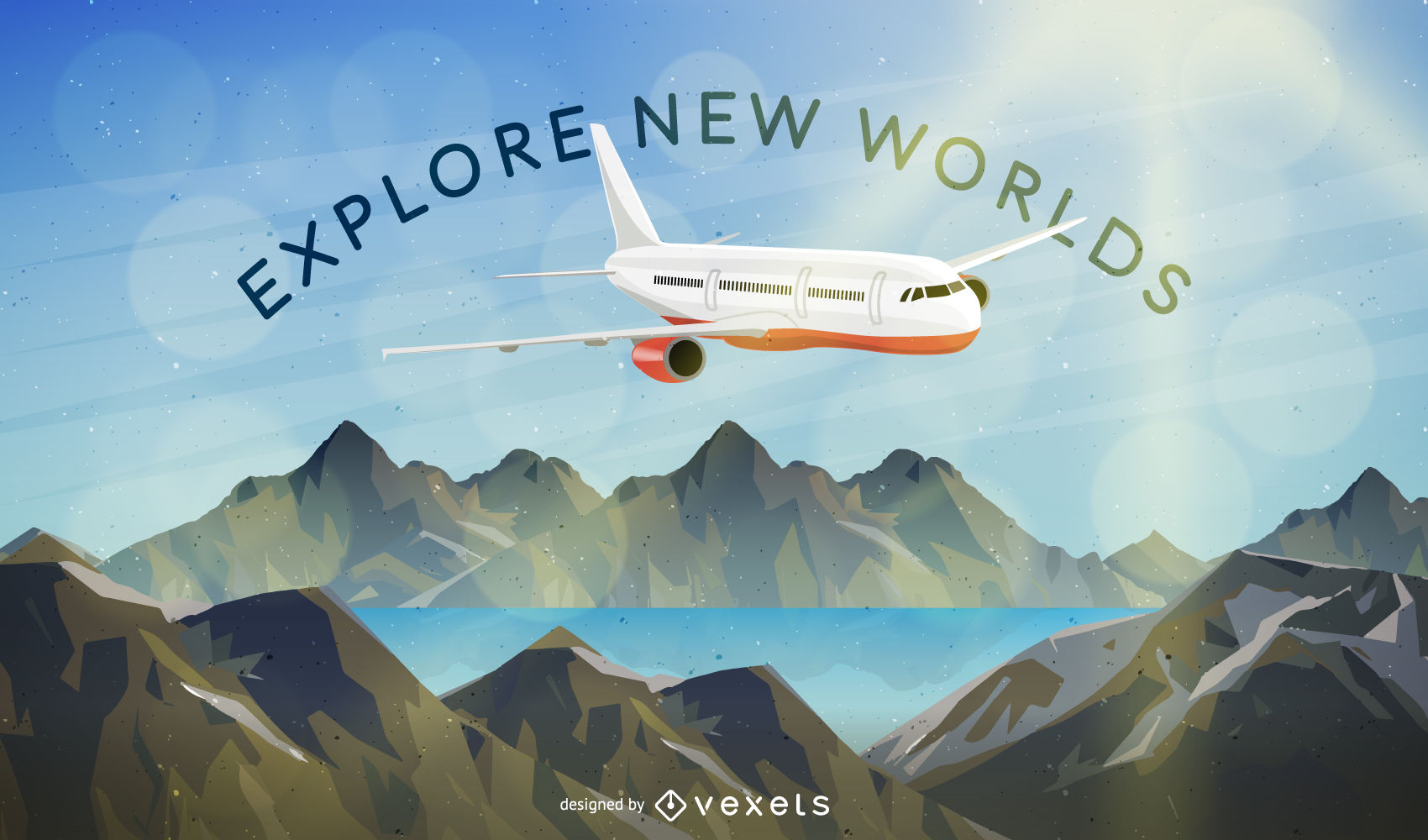 Explore New World Background Vector