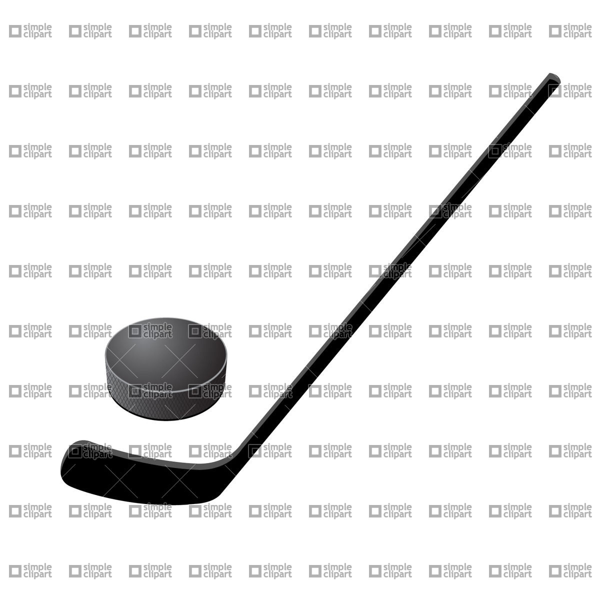 Clipart Sport And Leisure Hockey Stick Puck Vector