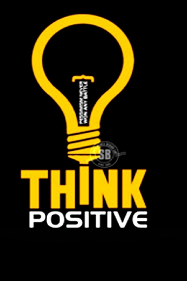 Think Positive iPhone Wallpaper
