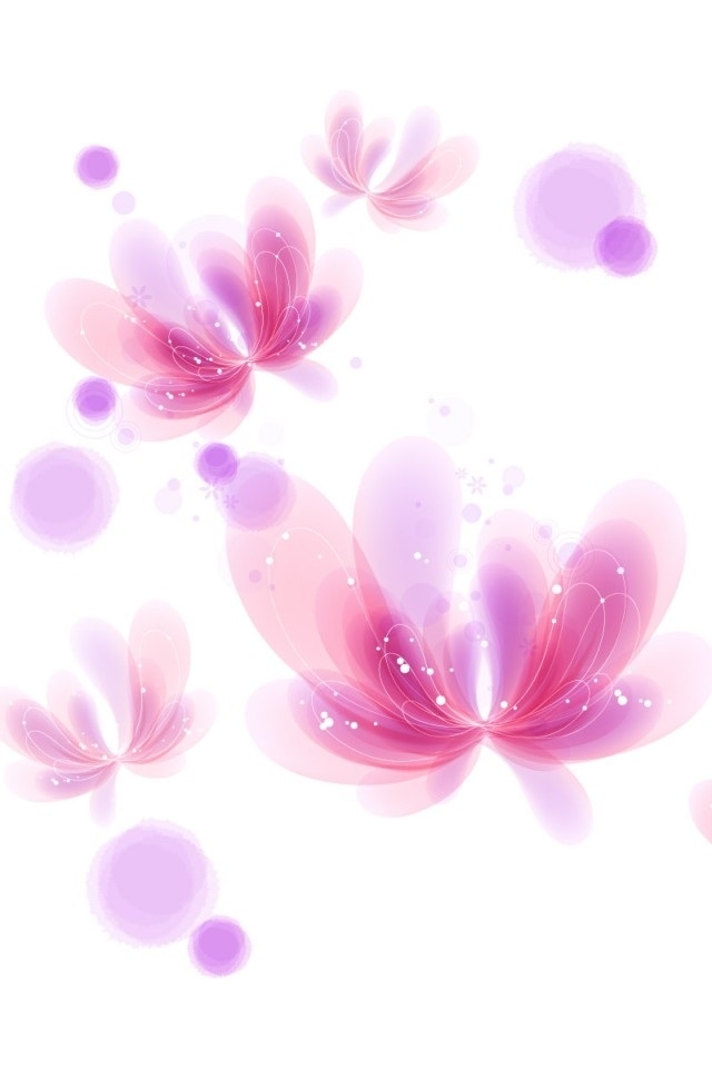Cute Pink Flowers iPhone Wallpaper HD
