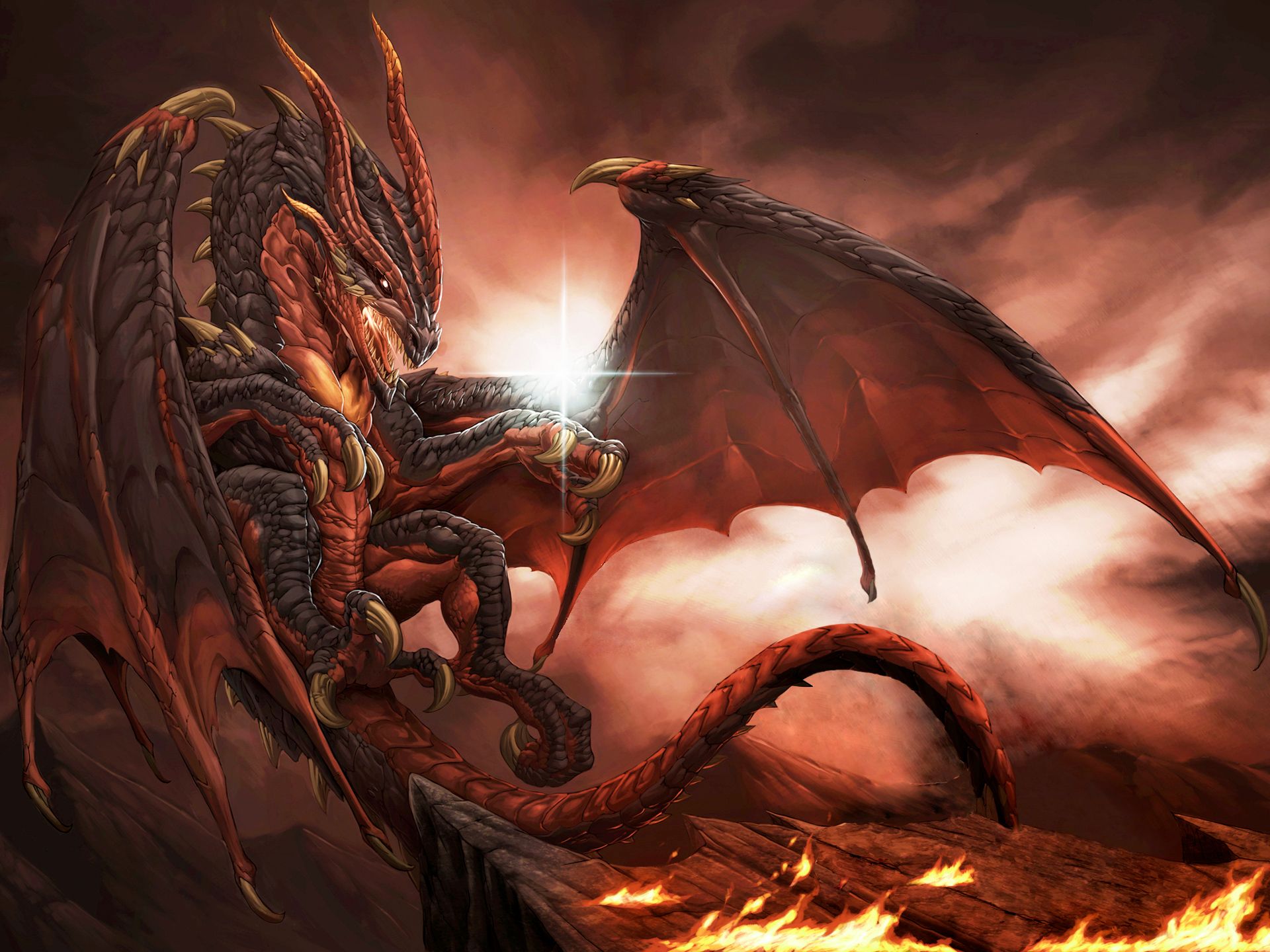 Free download Fire Dragon Wallpaper Unicorn Fighting A Dragon 1920x1440  [1920x1440] for your Desktop, Mobile & Tablet | Explore 22+ Anime Fire  Dragon Wallpapers | Fire Backgrounds, Dragon Wallpaper, Fire Background