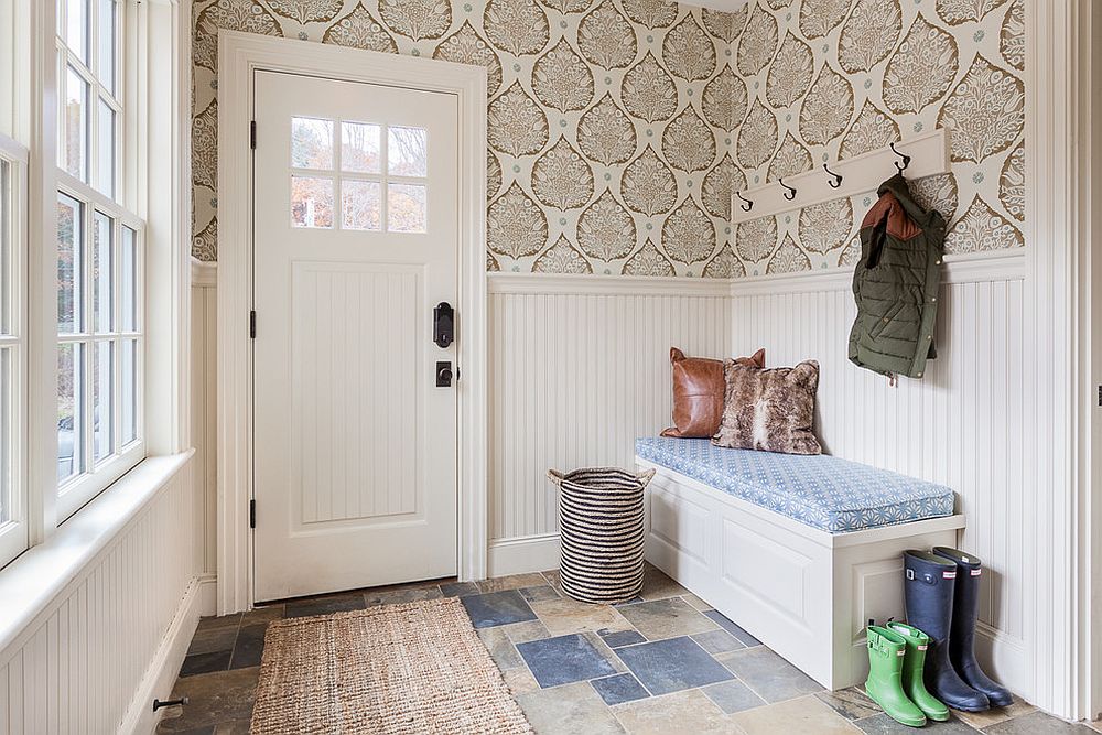 Gorgeous Entryways Clad In Wallpaper