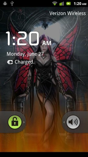 Sexy Gothic Fairy Live Wallpaper features a sexy gothic fairy 288x512