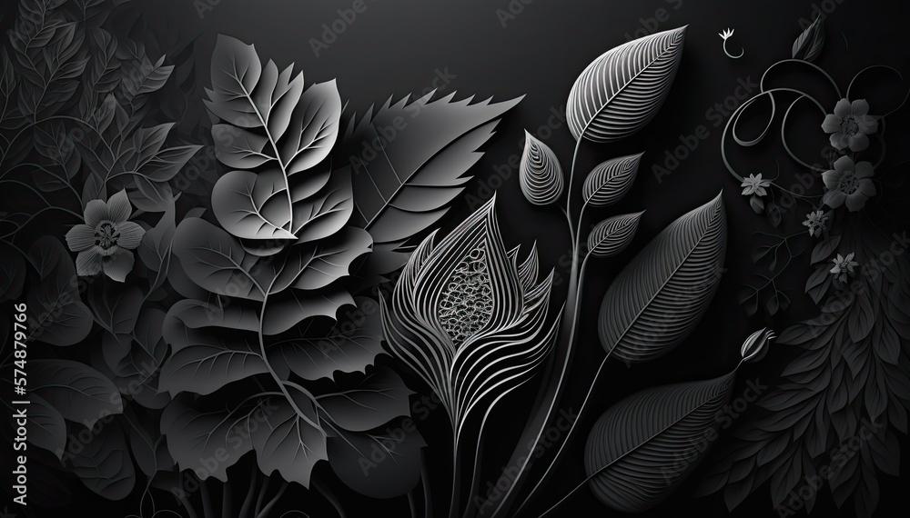 Beautiful Designer Seasonal Background With Matte Black Color Hue