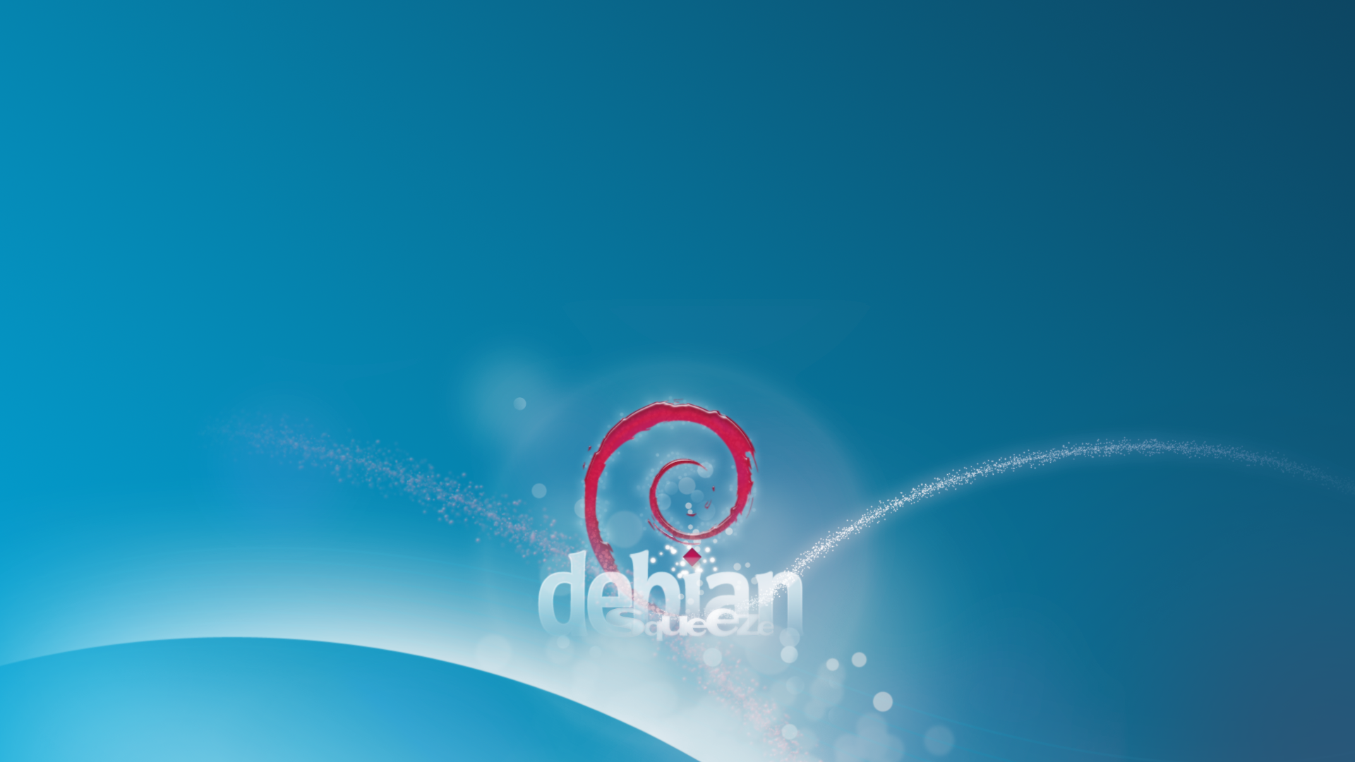 Debian Squeeze Wallpaper Tux Pla