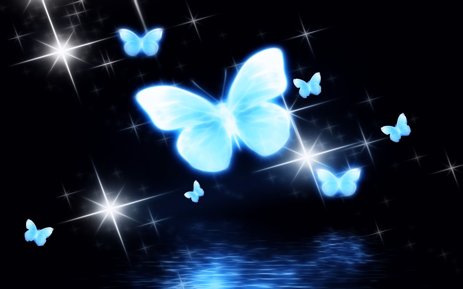 Картинки неоновые бабочки