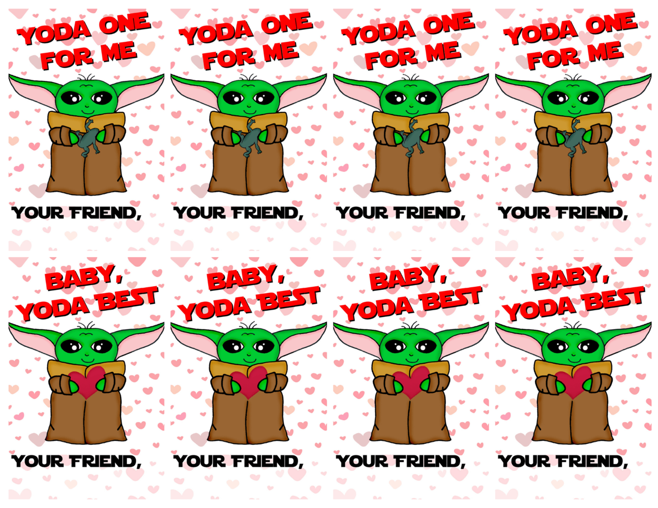 Baby Yoda Drawing Valentines