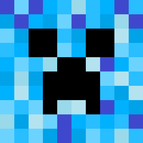 Minecraft Blue Creeper By Xenn000
