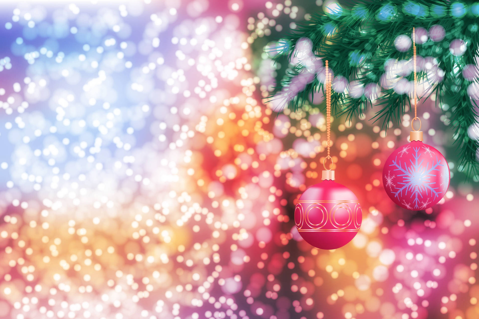 Christmas Balls Background Wallpaper