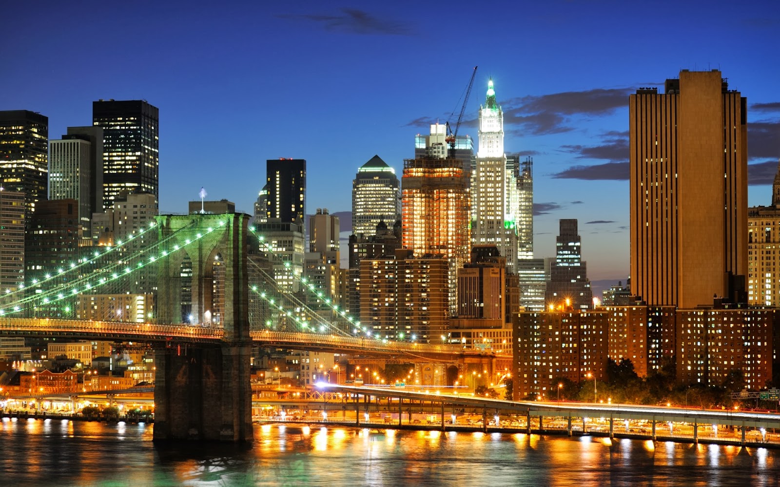 Beautiful Wallpaper For Your Puter New York At Night Brooklyn