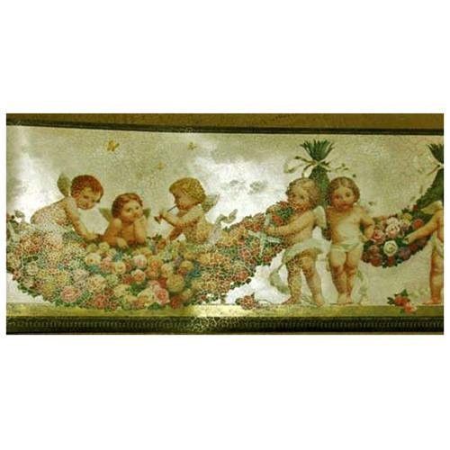 Victorian Cherubs In The Clouds Wallpaper Border Vs104362
