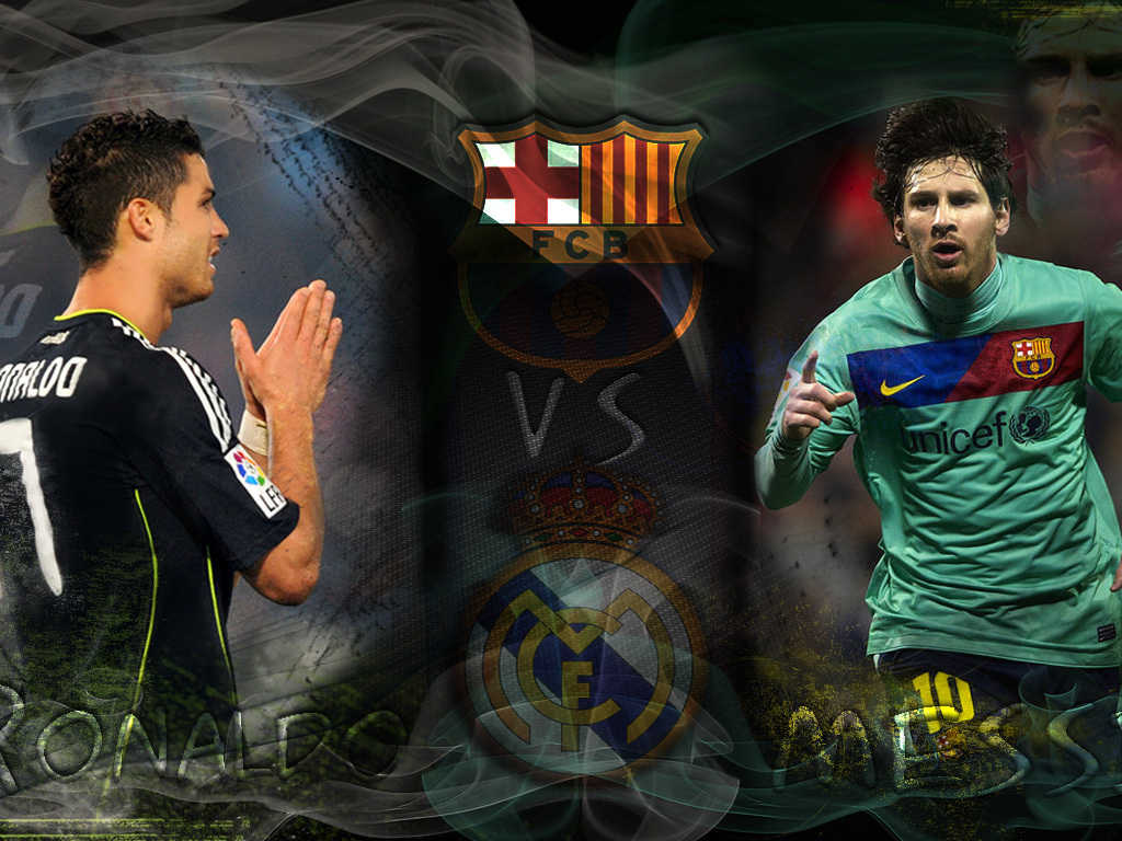 Cristiano Ronaldo vs Lionel Messi Wallpapers 2012 2013 1024x768