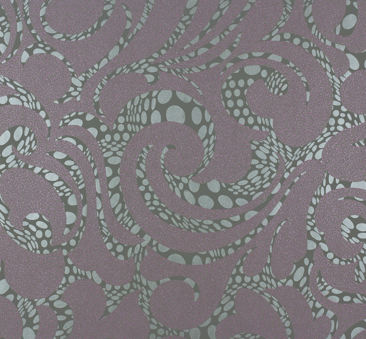 Non Woven Wallpaper Marburg Messina Design Grey Purple Metallic