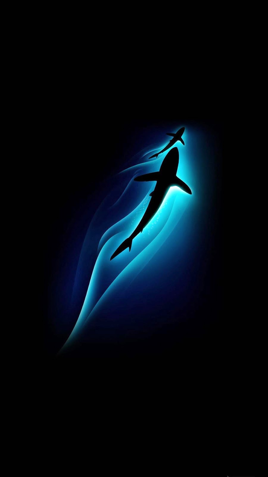 iPhone 6 6 Plus Wallpaper   Sharks Ocean Depth Light Covers Heat 900x1600