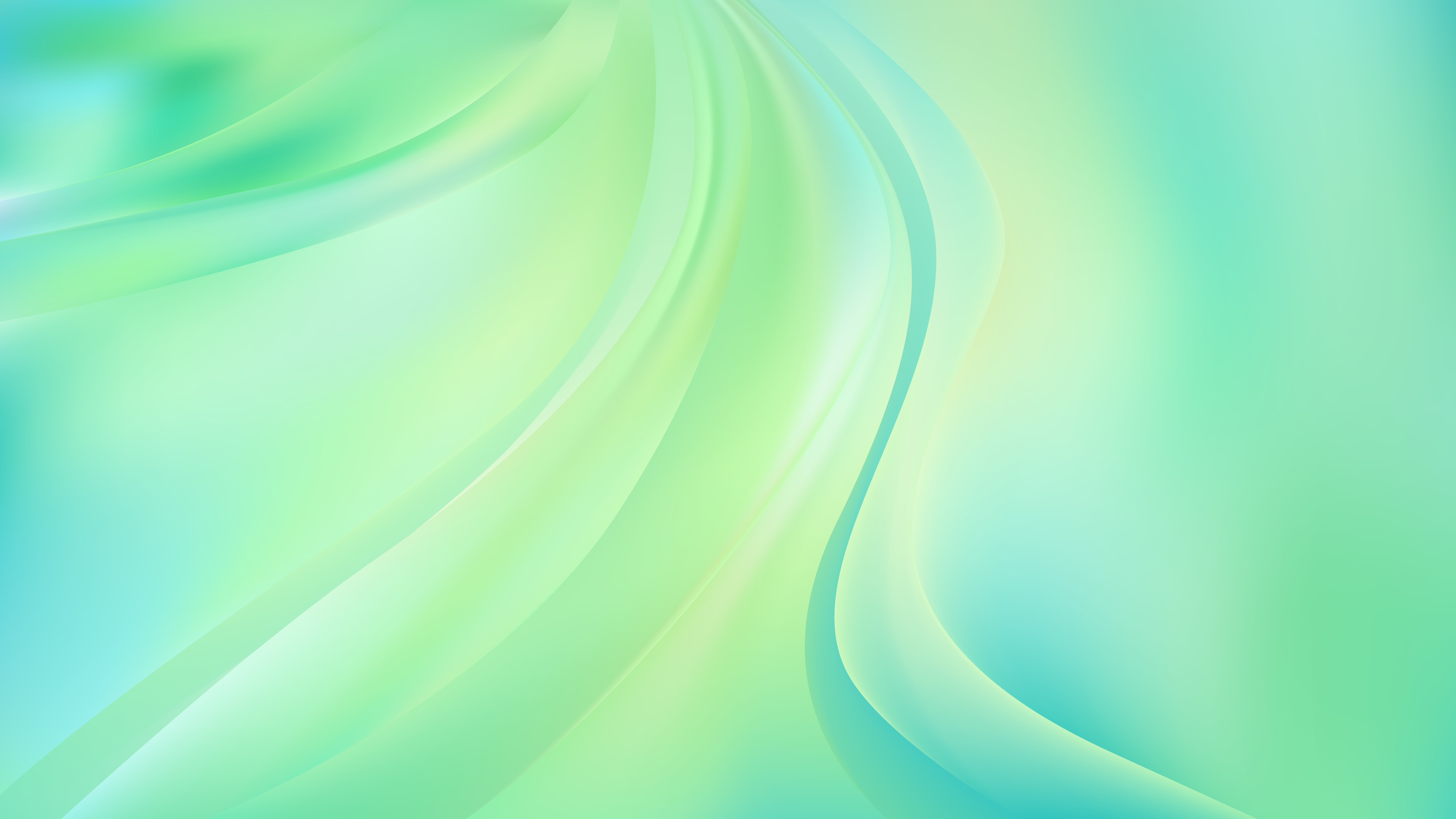 Abstract Glowing Mint Green Wave Background