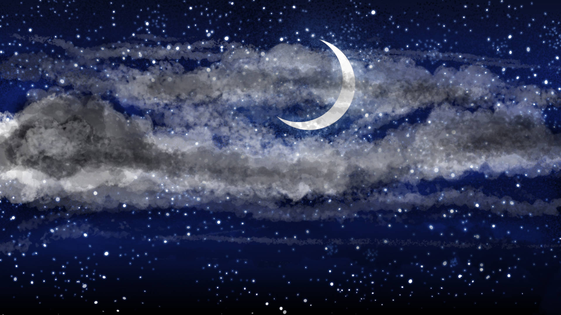 Moon And Stars Wallpaper