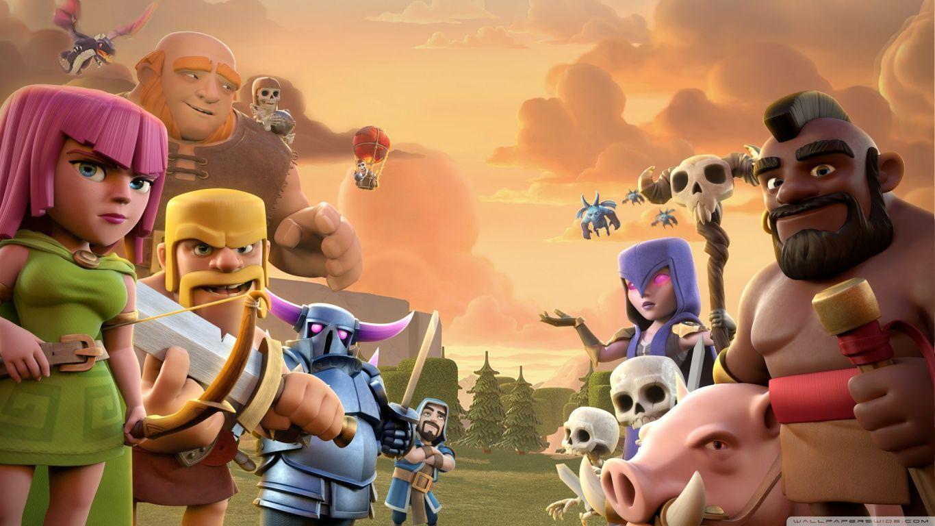 Free download Clash Of Clans Wallpapers [1366x768] for your Desktop, Mobile  & Tablet | Explore 92+ Clash Of Clans Wallpapers | Pics Of Wallpapers Of  Love, Clash of Clans Barbarian Wallpaper, Clash Royal Wallpaper