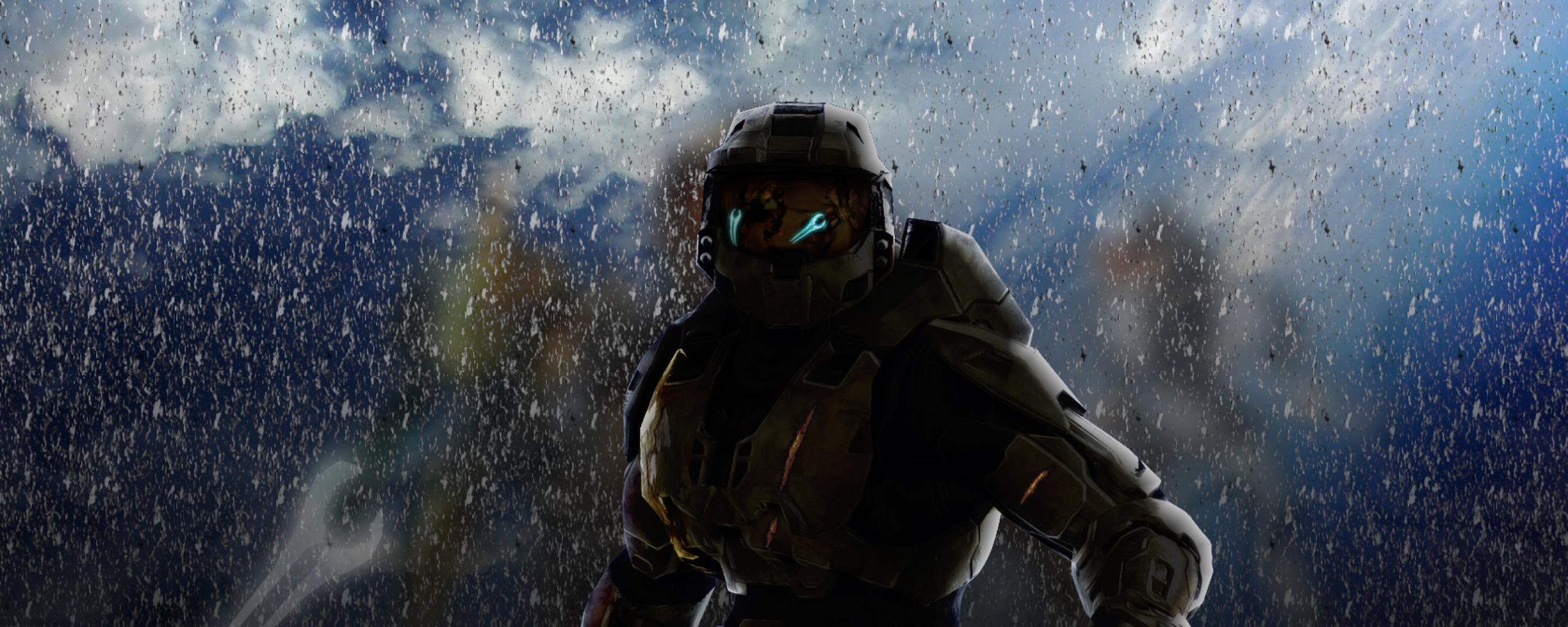 Wallpaper Halo Soldier Armor Look Dual Monitor