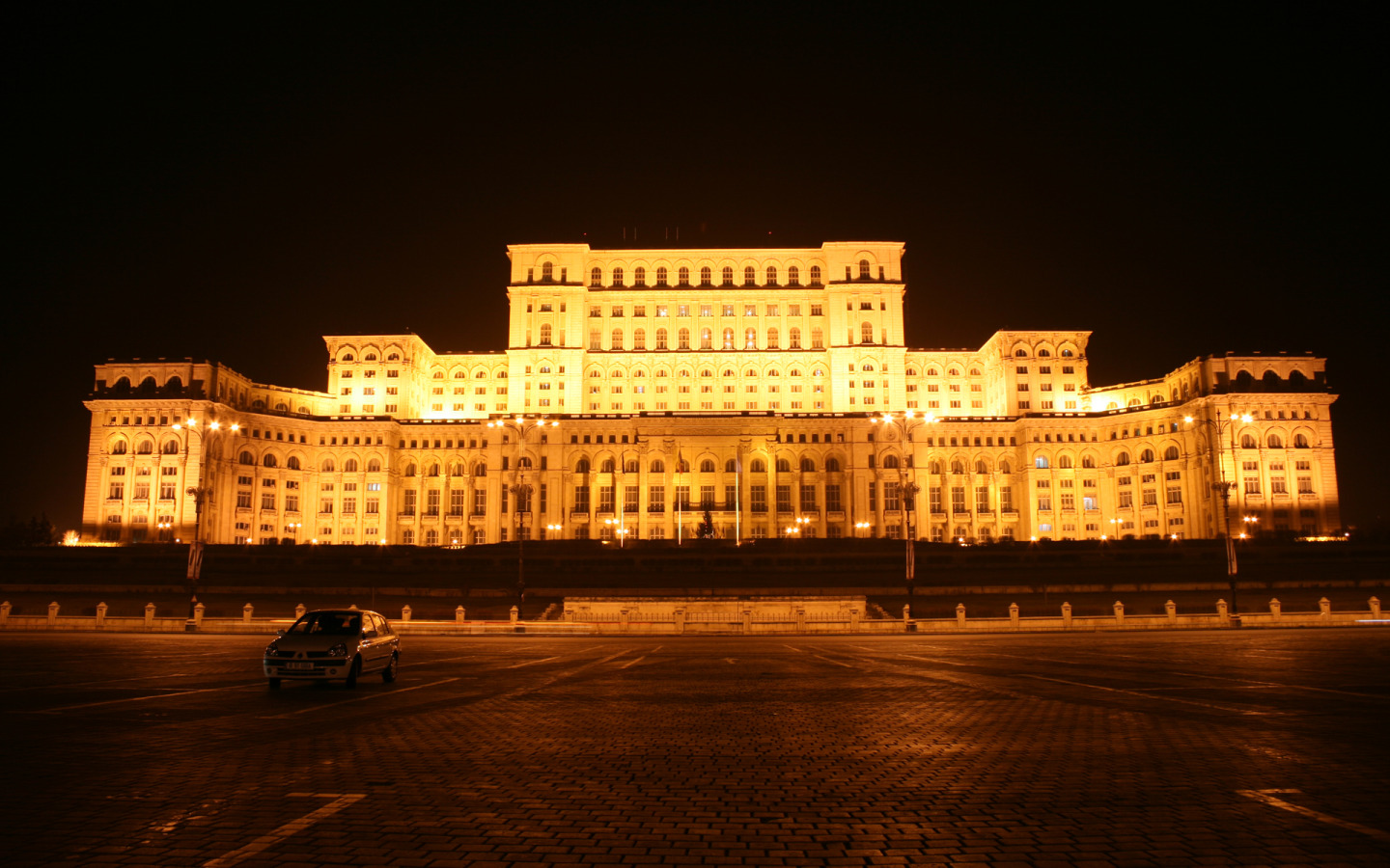 Palace Of The Parliament Bucharest Romania Night