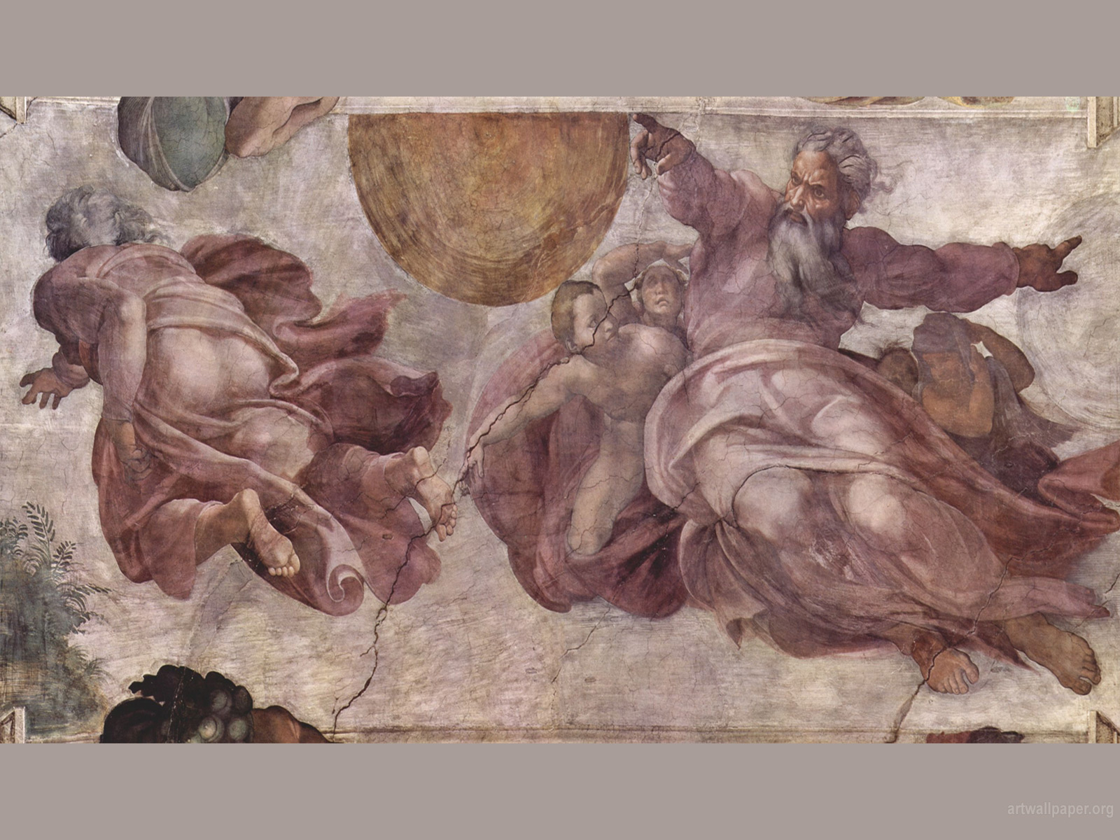 Sistine Chapel Genesis Division Of Light And Darkness Michelangelo