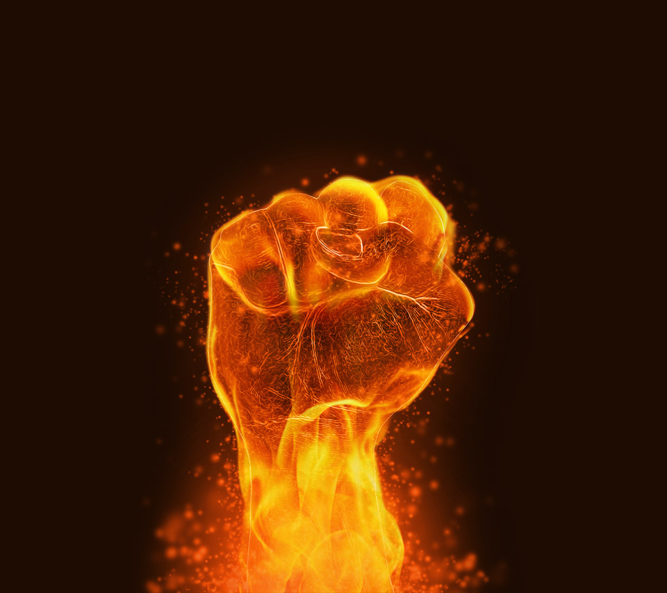 Fire Fist Power Tablet Phone Wallpaper Background Album Art For
