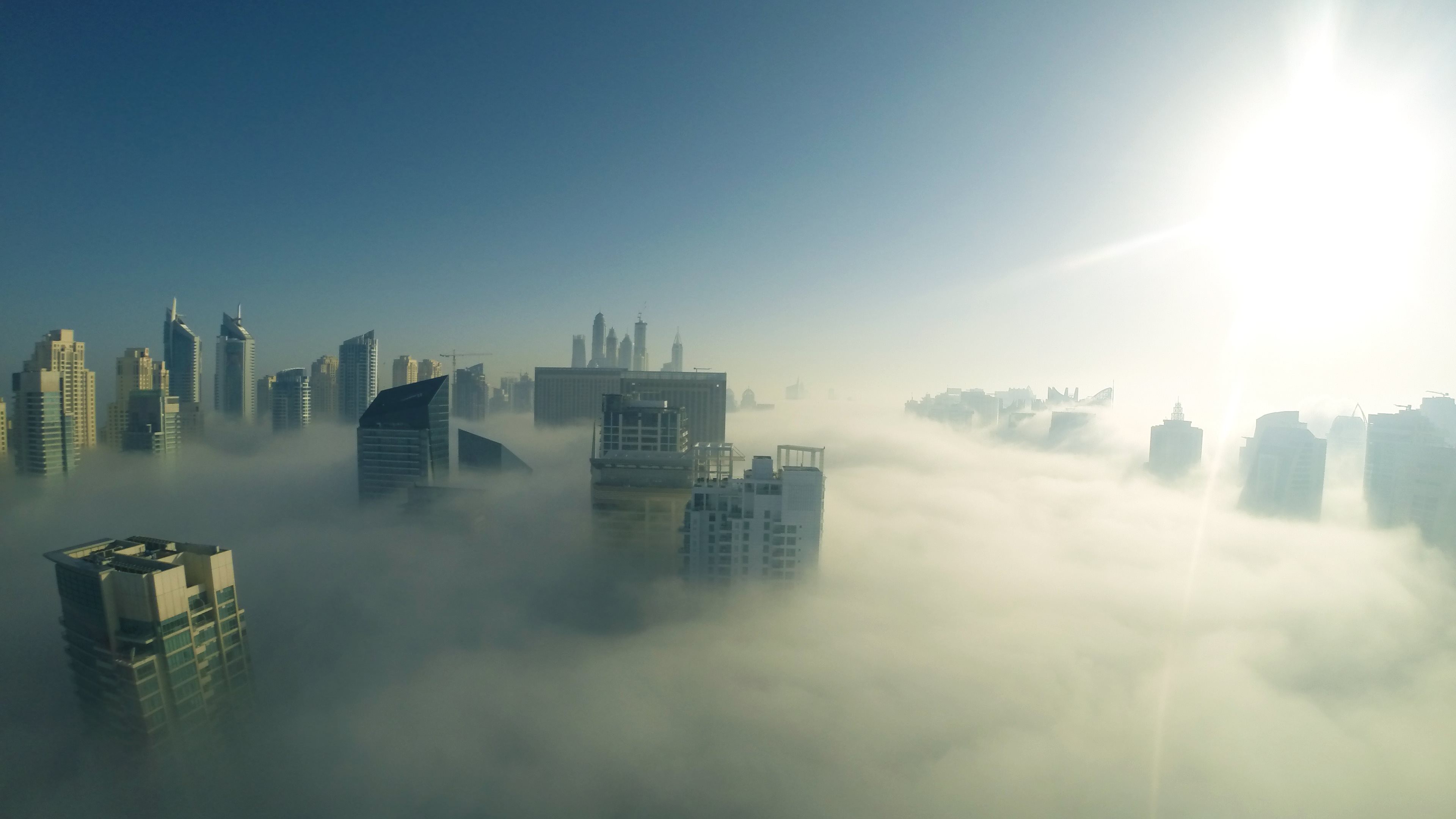 Dubai Morning Fog HD Wallpaper New