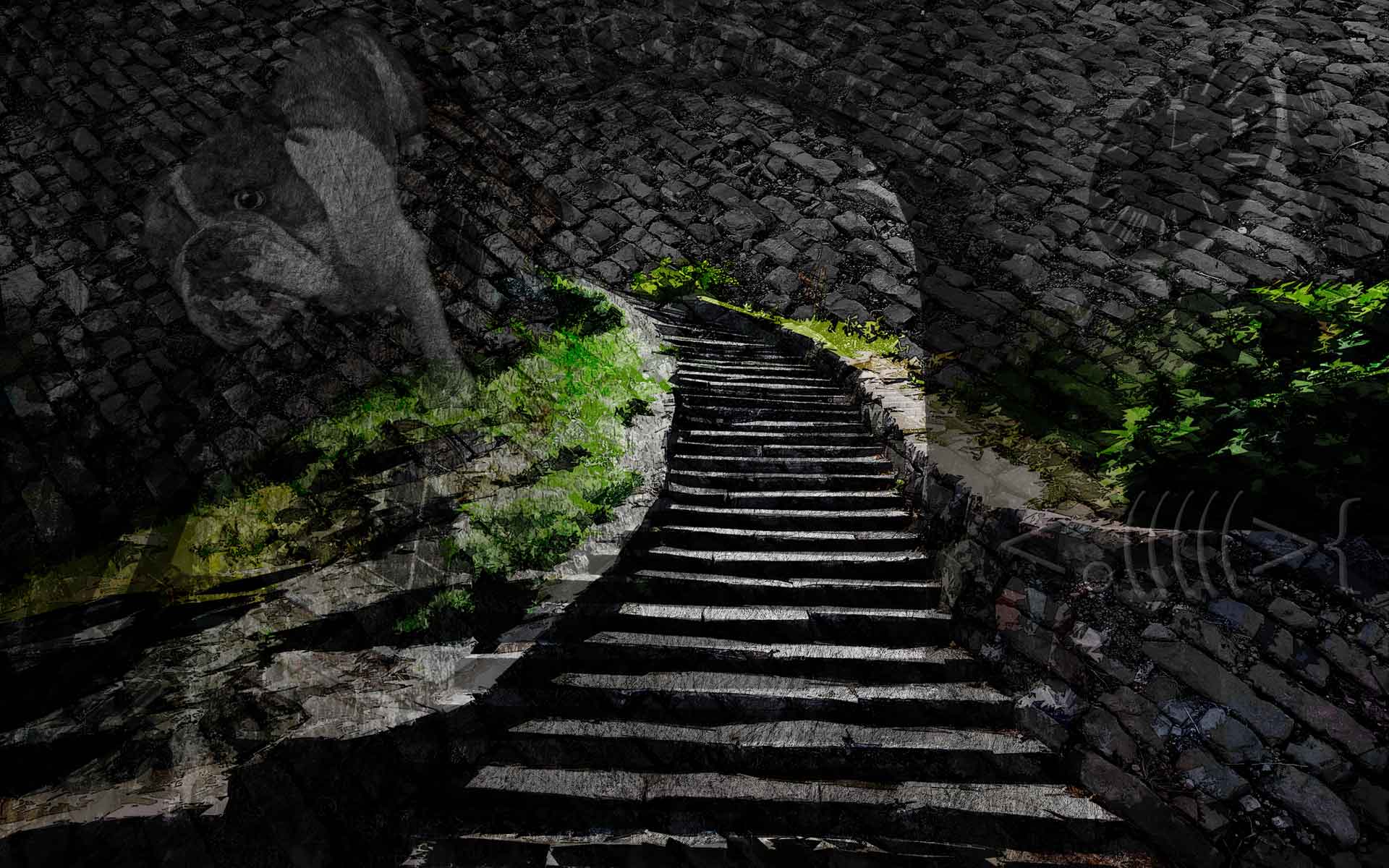 Stairs Wallpaper Top Background