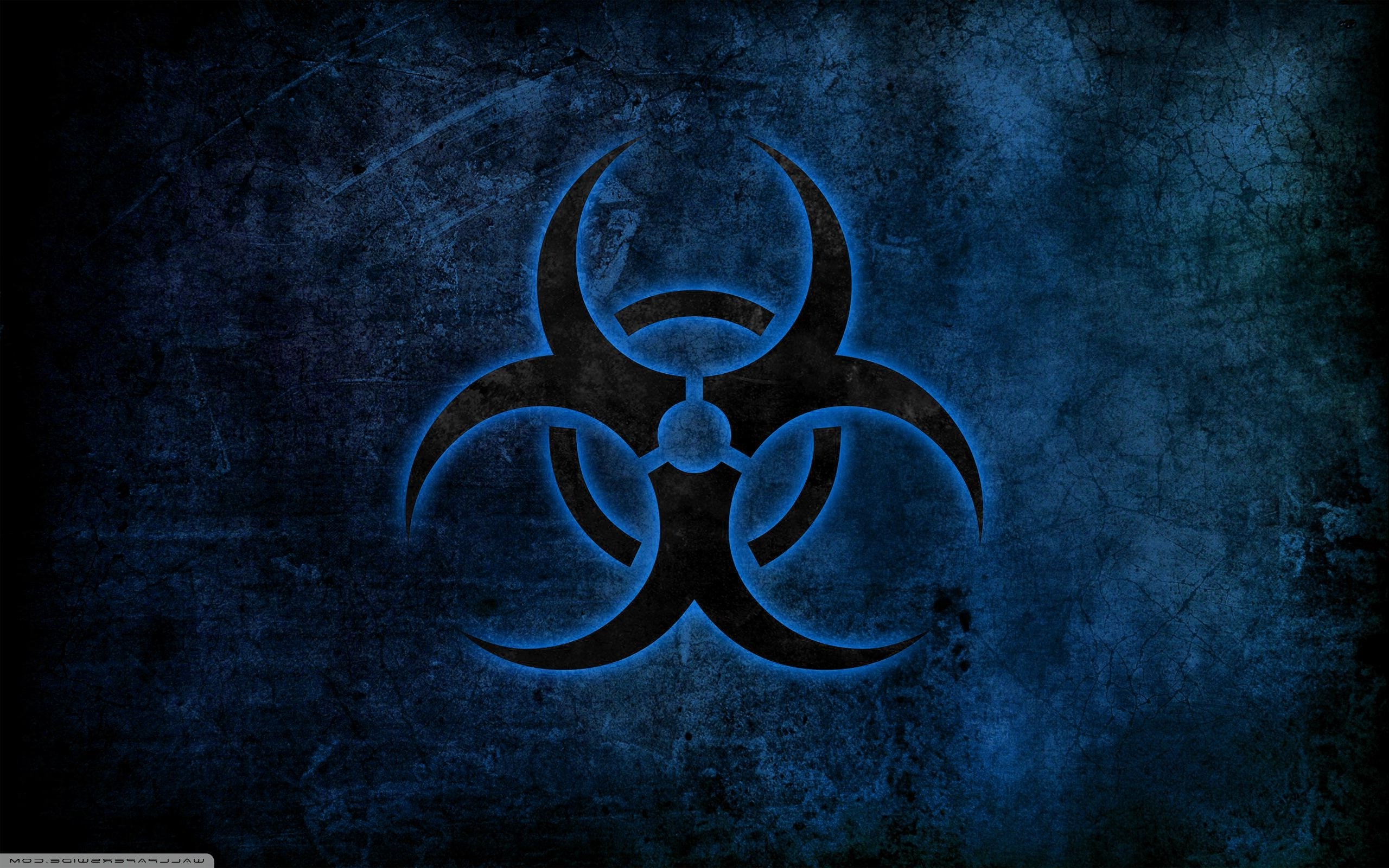 Blue Biohazard Symbol Wallpaper HD