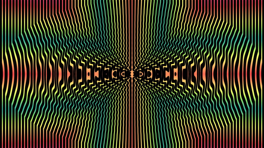 Abstract Multicolor Patterns Psychedelic Digital Art Background